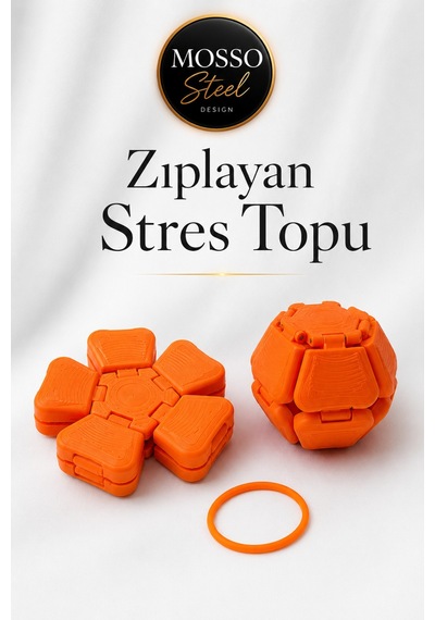 Zıplayan Stres Topu Clicker Stres Topu Lastik Mekanizmalı 3d Baskı Mekanik Fidget Oyuncak - Hoplaç - Zıplaç Ms-10