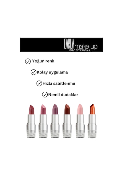 Carla Professional Make Up Ruj Lipstick Açık Kahve 142 Koyu Nar Çiçeği