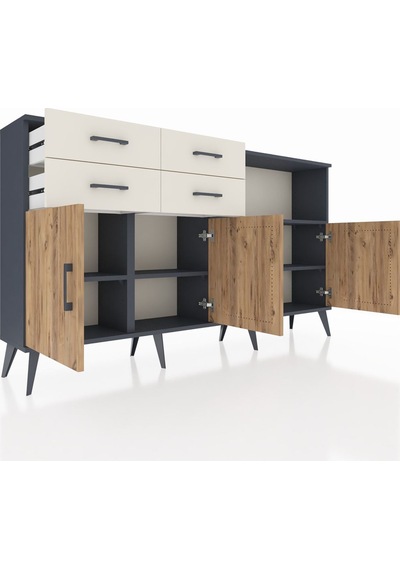 Arges Konsol 4 Raflı 4 Çekmeceli 4 Kapaklı 176x30x99 Antrasit-çam/aytaşı Atlas Çam/aytası - Antrasıt Arges Konsol 4 Raflı 4 Çekmeceli 4 Kapaklı 176x30x99 Antrasit-çam/aytaşı Atlas Çam/aytası - Antrasıt