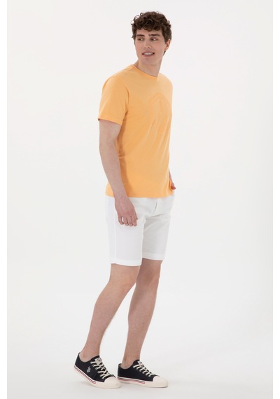 U.S. Polo Assn. Erkek Regular Fit Bisiklet Yaka Turuncu Tişört 50300382-VR202