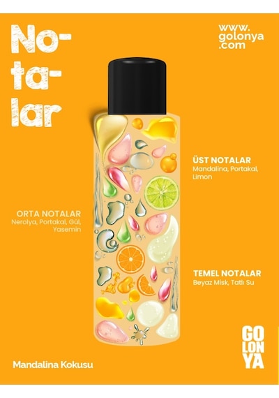 Golonya Ekşi Mandalina Kokulu Cam Şişe Kolonya 250 ML