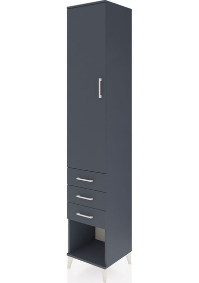 Hyperion Dolap 2 Raflı 3 Çekmeceli Tek Askılı 44x44x243 Antra... Antrasit