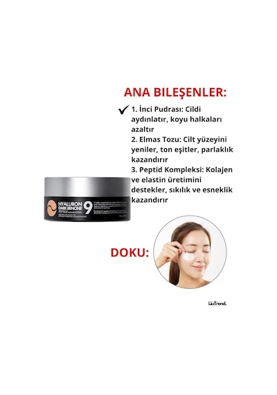 Medipeel Hyaluron Dark Benone Peptide 9 Ampoule Eye 60 Adet Peptitlerle Aydınlatıcı Göz Bandı M0086