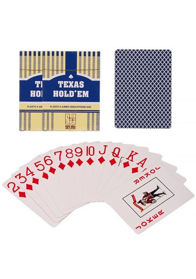 Mavi Jumbo Pvc Su Geçirmez Jumbo Blackjack iskambil Oyun Kağıdı cin385mv