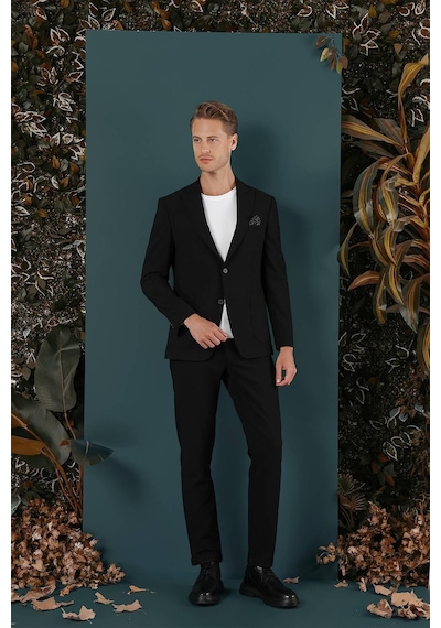 Efor C 659 Slim Fit Siyah Spor Ceket Siyah