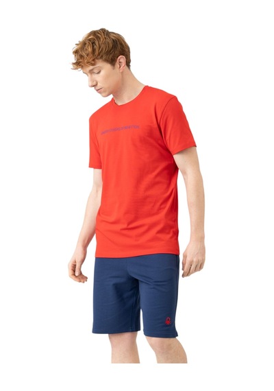 United Colors of Benetton Erkek T-shirt Ben.m21137 Kırmızı
