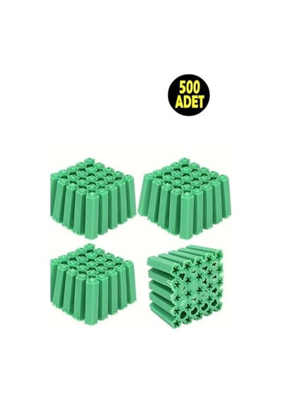 500 Adet 06 Mm Plaastik Duvar Dubel Genleşme Tabası - Çivi Vida Dubeli Genelgenel