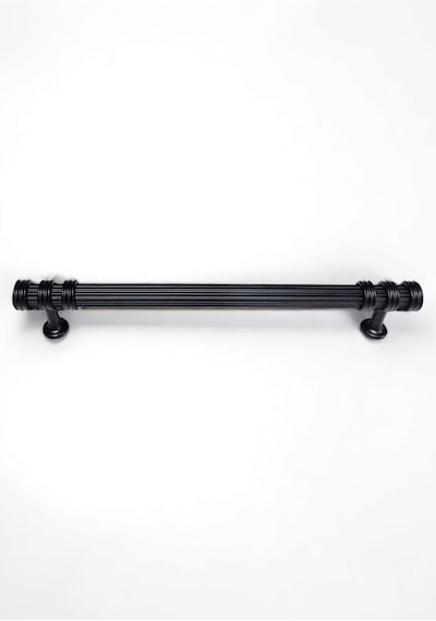 Nesli Alüminyum Metal Lüks Modern Mobilya Çekmece Mutfak Dolabı Kulpu Siyah 192mm 5 Adet Siyah