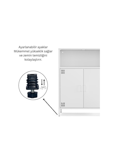 Pera Metal Dolap 2 Kapılı, Açık Raflı 80,50 X 40 X 109,50 Cm - 9 Renk Seçeneği Bulunmaktadır Ral 9016 Beyaz Pera Metal Dolap 2 Kapılı, Açık Raflı 80,50 X 40 X 109,50 Cm - 9 Renk Seçeneği Bulunmaktadır Ral 9016 Beyaz