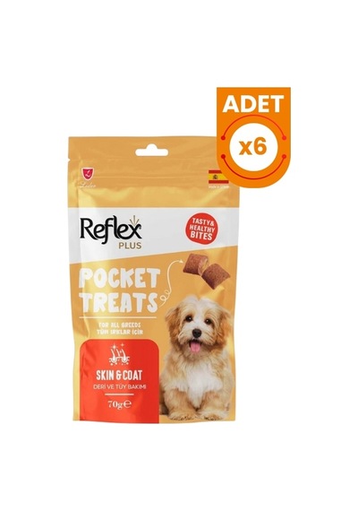 Reflex Plus Pocket Treats Deri Ve Tüy Bakımı İçin Köpek Ödül Maması 70 Gr 6 Adet