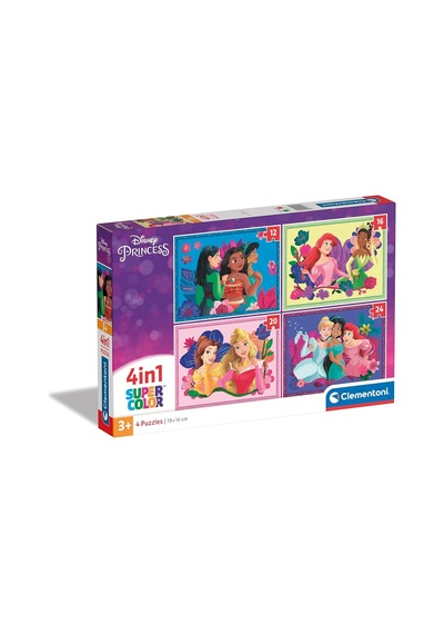 Clementoni 21517 Disney Princess 4 İn 1 Super Color Puzzle