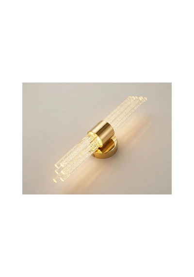Matrix 8 Led Duvar Apliği Modern Ve Şık Tasarım Aplik Gold Gövde Beyaz Led Gold Kasa Beyaz Led