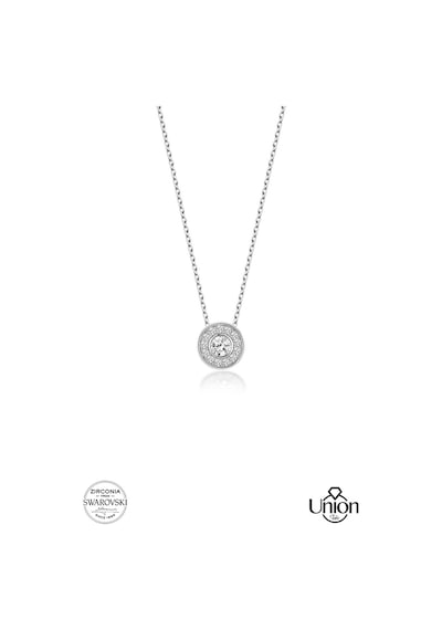 Union Swarovski Zirconia Kadın Pırlanta Montür Gümüş Kolye (550094995)