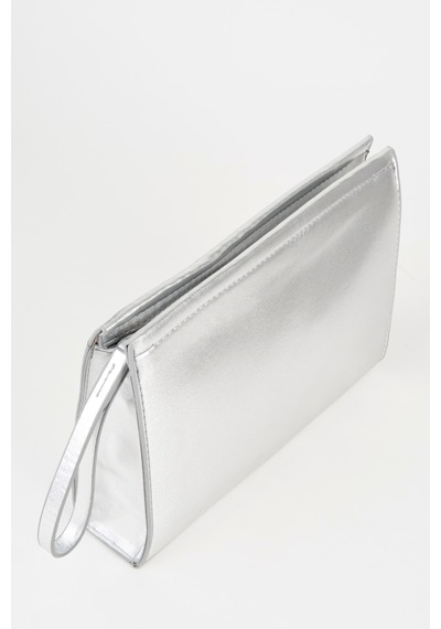 Vivaq Kadın Petunya Gümüş Astarlı Suni Deri Bilek Askılı Portföy El Ve Clutch Çanta