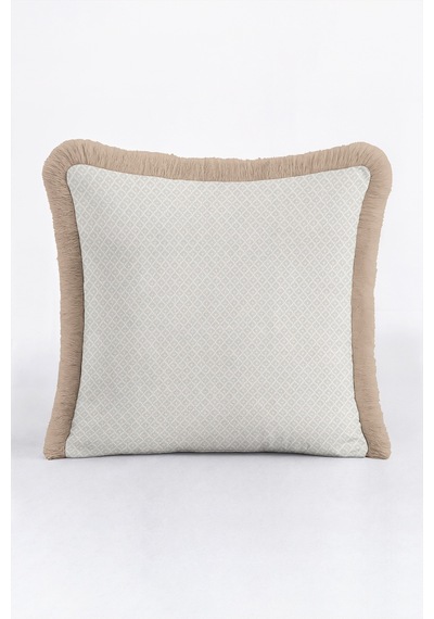 Geometrik Damask Desen Saçaklı Yastık Kılıfı-zarif Klasik Modern Krem Vizon Püsküllü Kırlent Kılıfı Sessiz Düş Halo Geometrik Damask Desen Saçaklı Yastık Kılıfı-zarif Klasik Modern Krem Vizon Püsküllü Kırlent Kılıfı Sessiz Düş Halo
