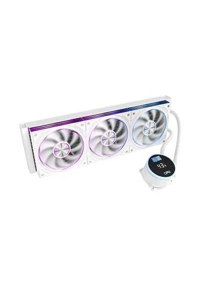Dragos Frostbite V2 Dijital Isı Göstergeli Argb 360mm Beyaz İşlemci Sıvı Soğutucu