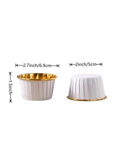 Cupcake/muffin /suffle Kek Kapsülü Beyaz 50 Li Yeşil