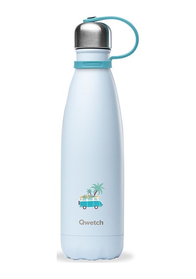 Qwetch QK9007 Kids Isı Yalıtımlı 500 ML Termos - Minibüs Desenli