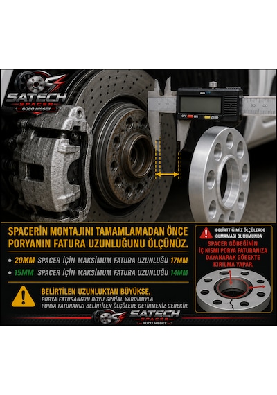 4x108 65.1 Peugeot 106 20mm Spacer Set 2 Adet