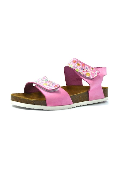 Bayrak 1051 Hakiki Deri Nubuk Pembe Ortopedik Günlük Kız Sandalet Pudra