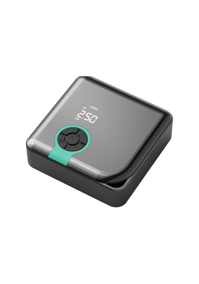Hava Pompası Şarjlı Taşınabilir Basınç Göstergeli Kompresör Powerbank Lastik Şişirme Pompa Kit Hediy