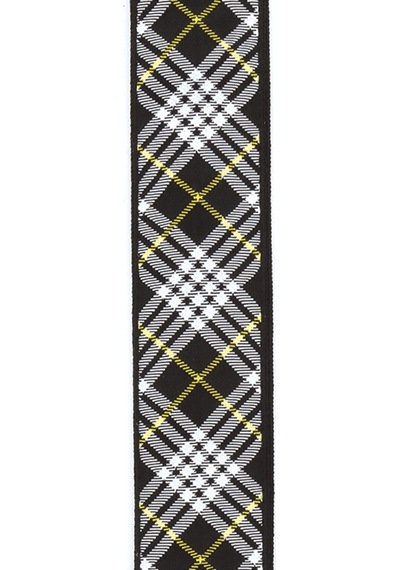 D'Addario T20W1503 Gitar Askısı Dokuma Tartan Bk & Wt