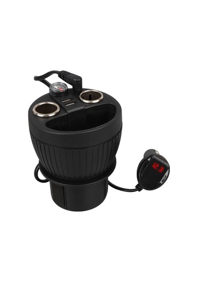 Olesson 1640 12-24v Çift Usb Girişli 120w 80cm Kablolu Dijital Voltaj Ekranlı 2 Li Araç Çakmak Çoklayıcı Diğer