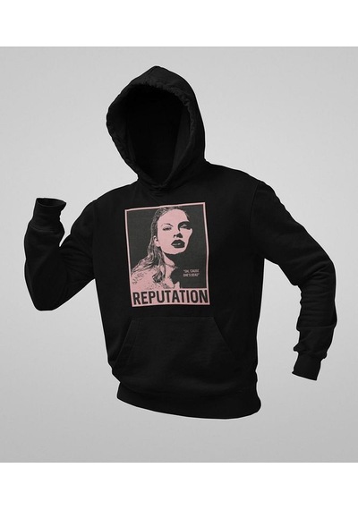 Oh Cause She Is Dead Yazılı Unisex Oversize Taylor Swift Hoodie Siyah
