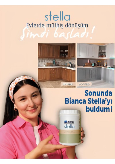 Stella Boya 1 Lt Ve 500ml Yeni Nesil Yaşam Boyası Dolap-fayans-cam-plastik-ahşap Diğer
