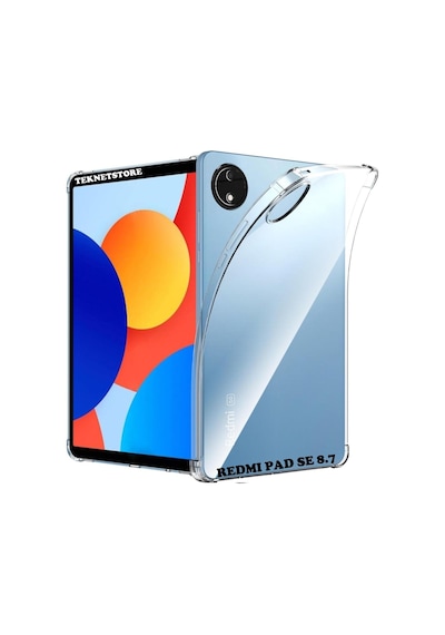 Xiaomi Redmi Pad Se 8.7 İnç Kılıf Şeffaf Köşe Korumalı Crystal Clear Silikon Arka Kapak Kılıf