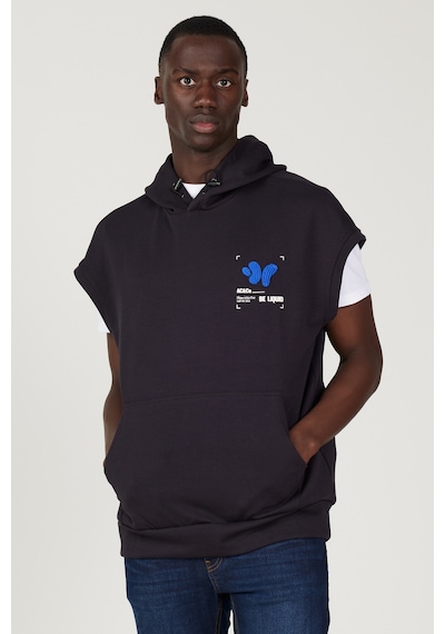 AC&Co / Altınyıldız Classics Erkek Lacivert Loose Fit Kapüşonlu Kısa Kollu Pamuklu Sweatshirt Lacivert AC&Co / Altınyıldız Classics Erkek Lacivert Loose Fit Kapüşonlu Kısa Kollu Pamuklu Sweatshirt Lacivert