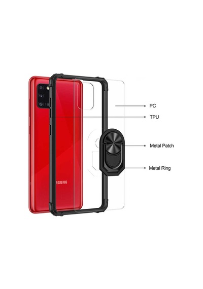 Galaxy Uyumlu A31 Kılıf Zore Mola Kapak Siyah