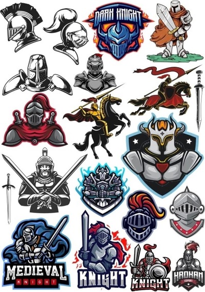 Şövalye Savaşçı Sticker Set 16 Parça Telefon, Tablet, Defter, Laptop Sticker