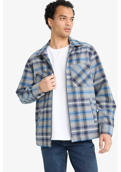 Defacto Regular Fıt Flanel Uzun Kollu Gömlek E9973ax25aunv175 Lacivert-nv175