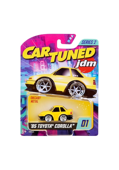 Cartuned Jdm Seri 2 1985 Corolla Ae86, Sarı Coupe, Diecast Metal Oyuncak Araba, Arabası