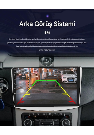 Otolas Volkswagen Passat 2005-2014 Yıl Uyumlu 10 Inç 2 Gb Ram 32 Gb Hafıza Multimedya Carplay Navigasyon Kamera 10"
