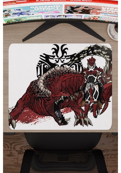 Monster Hunter: World Dikişli Kauçuk Oyuncu Mousepad V5 - 48x40 Xl Gaming Mouse Pad