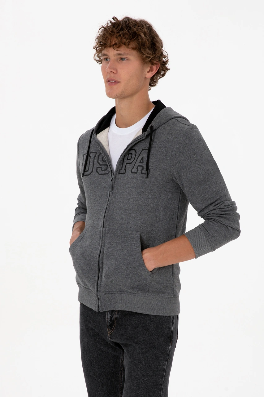 U.s. Polo Assn. Erkek Antrasit Melanj Hırka Örme 50313719-vr081 Antrasit Melanj
