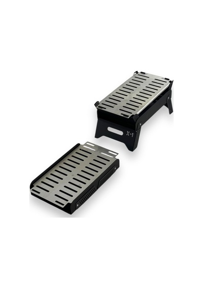 Tr Paslanmaz Izgaralı Portatif Katlanır Mangal 47x25cm Model X1 - Taşıma Çantalı Pratik Diğer