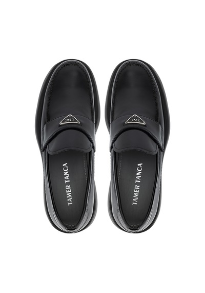 Tamer Tanca Erkek Hakiki Deri Siyah Açma Loafer Ayakkabı 383 6982 Erk Ayk Sk26-27 Sıyah Acma