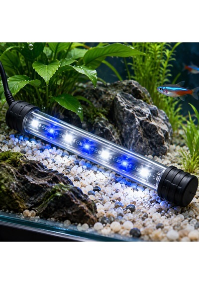Coco Akvaryum Su Altı Led Aydınlatma 20 Cm Mavi 3w 6 Led Akvaryum İçi Mavi Aydınlatma