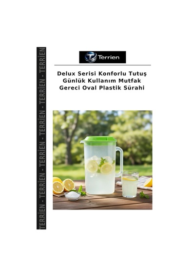 Delux Serisi Konforlu Tutuş Günlük Kullanım Mutfak Gereci Oval Plastik Sürahi