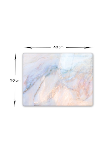 Cam Kesme Tahtası Supreme Mermer Görünümlü 30cm X 40cm