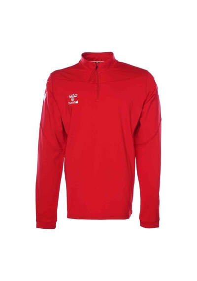 Hummel Oregon Half Zip Erkek Kırmızı Yuvarlak Yaka Sweatshirt Kırmızı