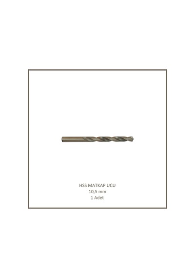 Hss Matkap Ucu 10,5 Mm, Metal, Ahşap, Plastik İçin 1 Adet