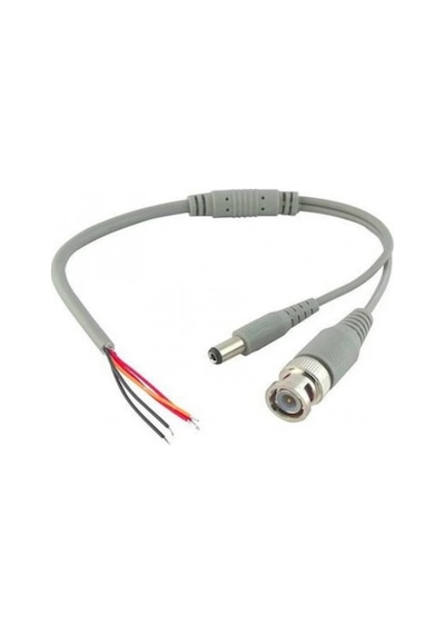 Kablolu Hazır Bnc Konnektör Dc Power Jak Cctv Y Kablo 10 Adet