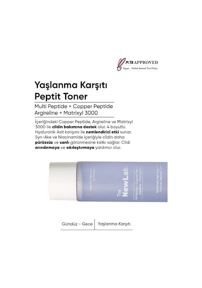 The NewLab Peptit Toner 150 Ml (Multipeptide, Copperpeptide, Argireline, Matrixyl 3000)