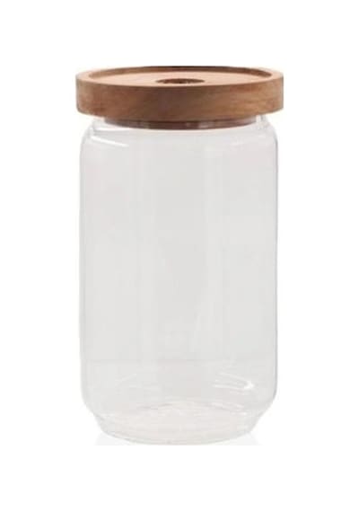 The Mia Ahşap Kapaklı 4 Lü Cam Saklama Kabı -kavanoz 1000-700-500-300 Ml