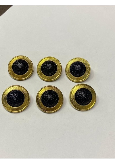 Kaban Ve Trençkot Düğmesi / Plastik Gold Ve Çerçeve 6'lı / 2,5 Cm
