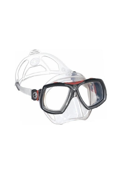 Rotadalış Aqua Lung Look 2 Şeffaf Silikon - Kırmızı Dalış Maskesi